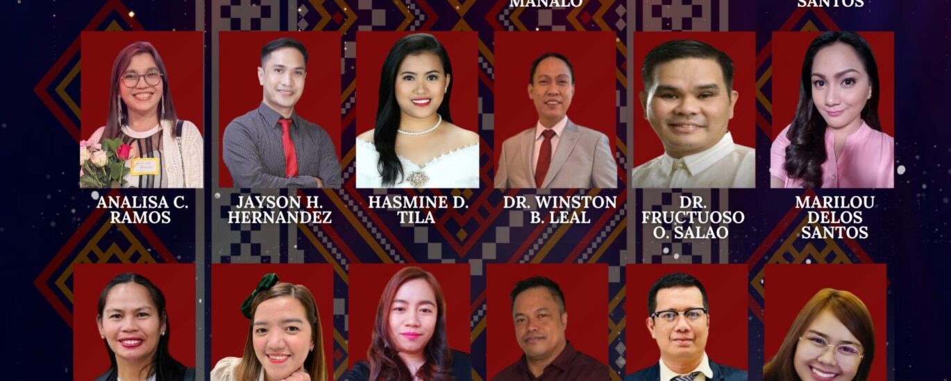 Promotional banner for IAM FAME Inc. featuring the 2026 Filipino Educators Cultural Celebration. The graphic includes a collage of smiling Filipino teachers in professional attire set against a gold and blue background with the text "A Tribute to Excellence and Dedication."